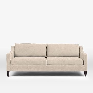 Paidge 86.5" Grand Sofa, Down Blend, Pebble Weave, Oatmeal, Cone Pecan - Image 2