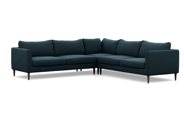 Owens Corner Sectional with Evening Fabric and Oiled Walnut legs - Image 4