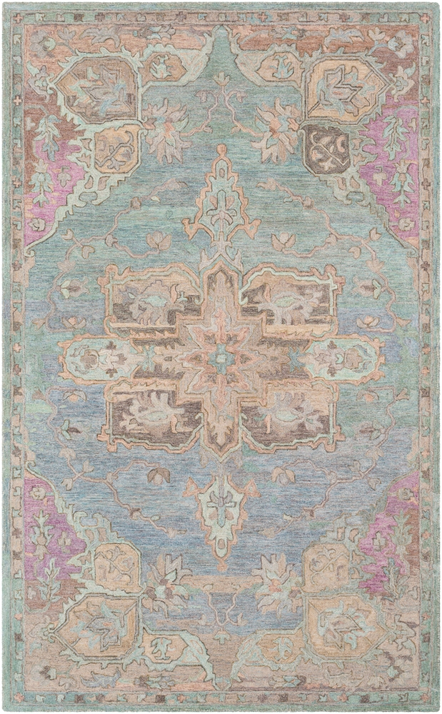 Classic Nouveau Blue Indoor 2' x 3' Handmade Rug - Image 0