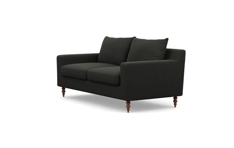 Sloan Sofa with Black Storm Fabric and Oiled Walnut legs - Image 4