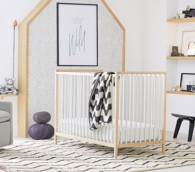 Knox Convertible Crib, Natural/Simply White, Flat Rate - Image 1