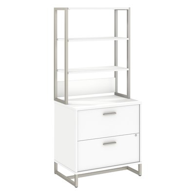 Method 2 Drawer Lateral Filing Cabinet with Hutch - Image 0