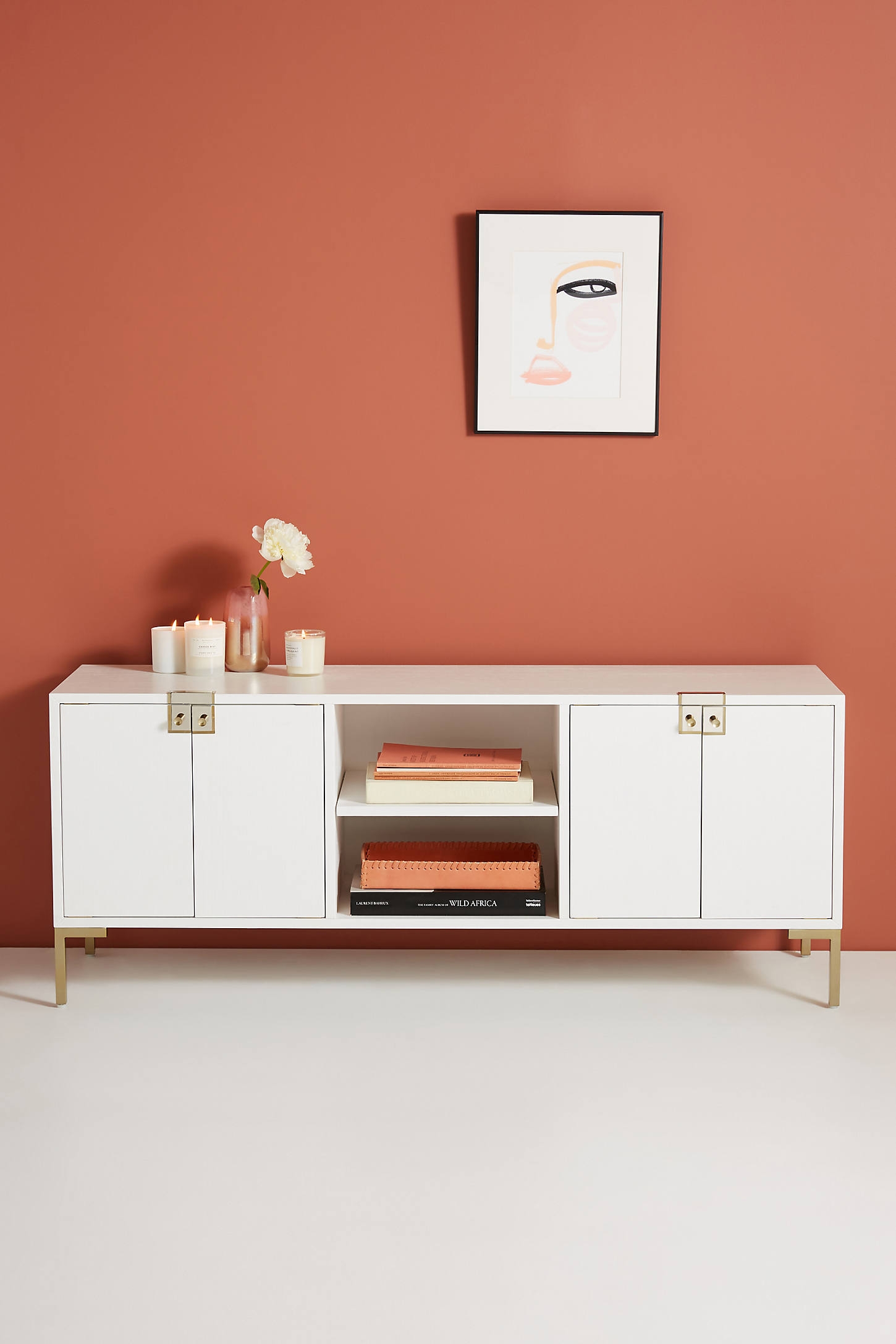 Ingram Media Console By Anthropologie in White - Image 1