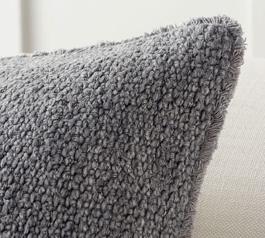 Duskin Textured Pillow, 20", Flax/Ivory - Image 4