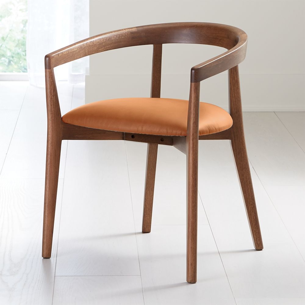 Cullen Shiitake Whiskey Round Back Dining Chair - Image 1