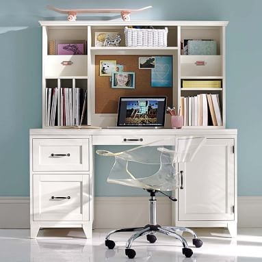 Hampton Smart Storage Desk, Simply White - Image 2