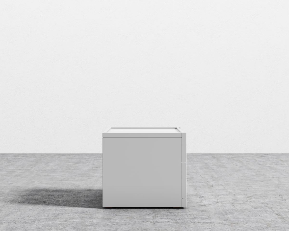 Hunter Nightstand - Glossy White Lacquer - Image 2