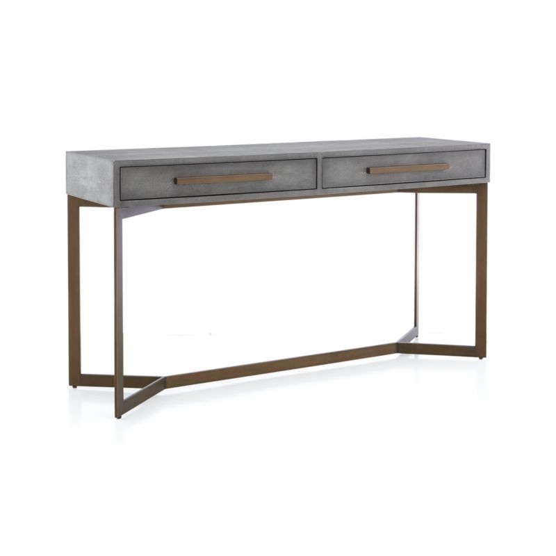 Faux Shagreen Console Table - Image 3