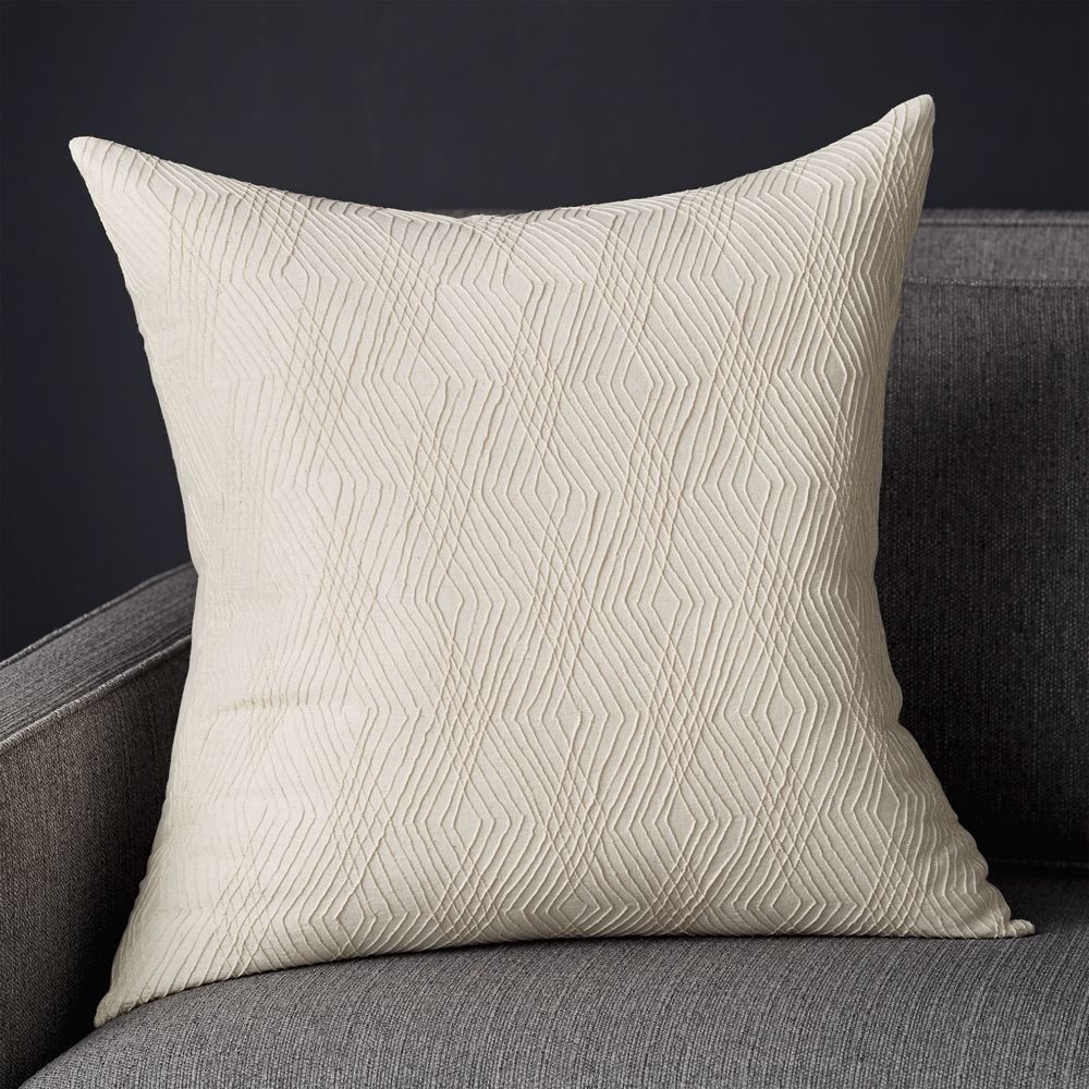 Arley Geometric Pillow with Feather-Down Insert 20" - Image 0