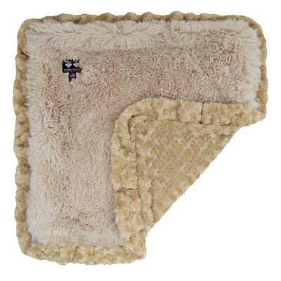 Tucker Murphy Pet Ultra Plush Blondie / Camel Rose Luxury Shag Dog/ Pet Blanket - Image 0