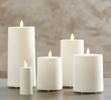 Premium Flicker Flameless Outdoor Candle, Ivory, 6" x 14" - Image 1