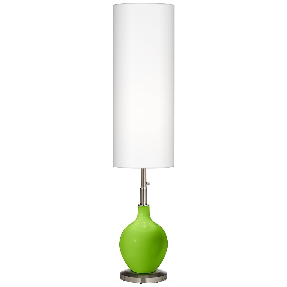 Color Plus Ovo 60" High Modern Glass Neon Green Floor Lamp - Image 0