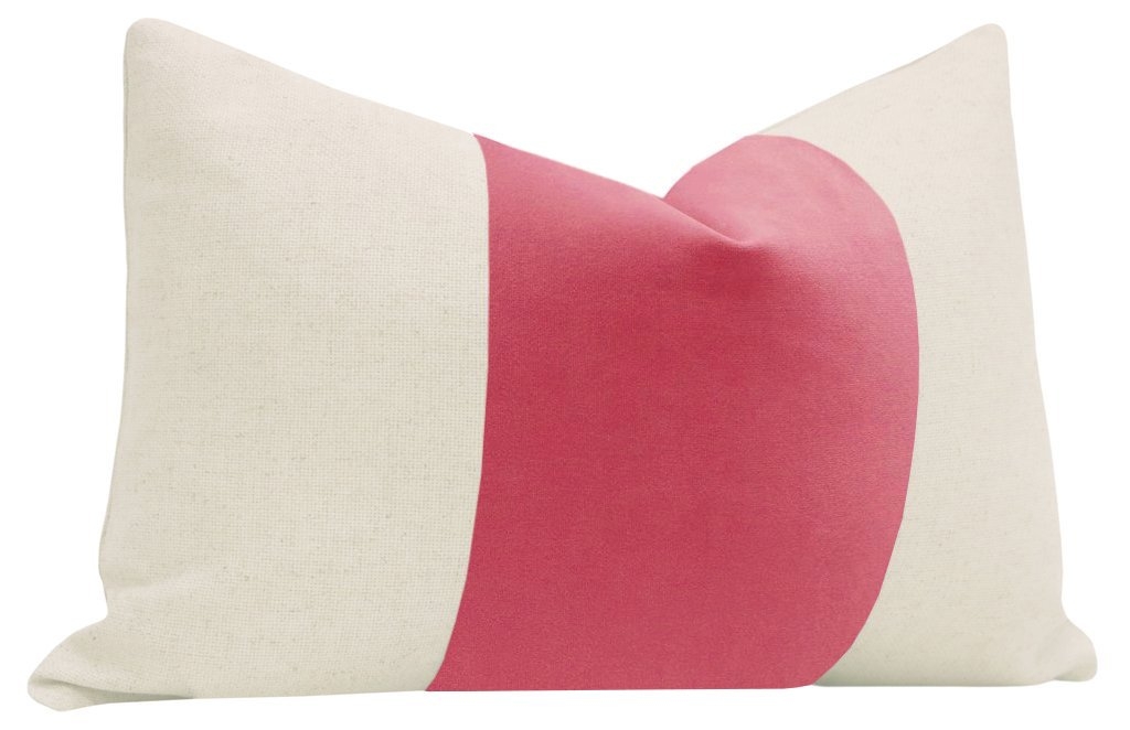 The Little Lumbar :: PANEL Signature Velvet // Rosé Pink - 12" X 18" - Image 1