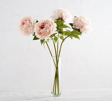 Faux Peony Stems - White - Image 5