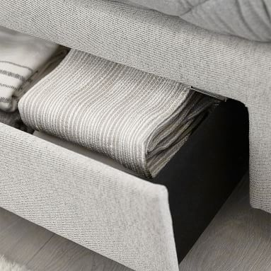 Beale Upholstered Storage Bed, Queen, Lustre Velvet Dusty Blush - Image 1