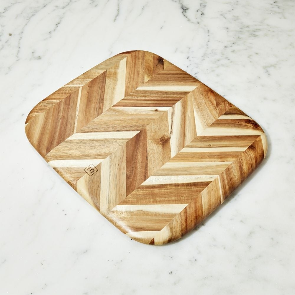 Madeira Medium Herringbone Acacia Wood Board - Image 0
