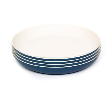 Bamboo Coupe Dinner Plate, Set of 4 - Navy - Image 0