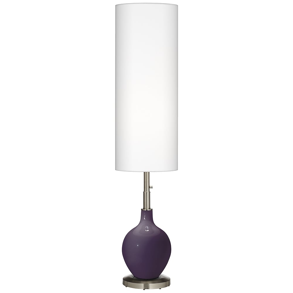 Color Plus Ovo 60" High Quixotic Plum Purple Floor Lamp - Image 0