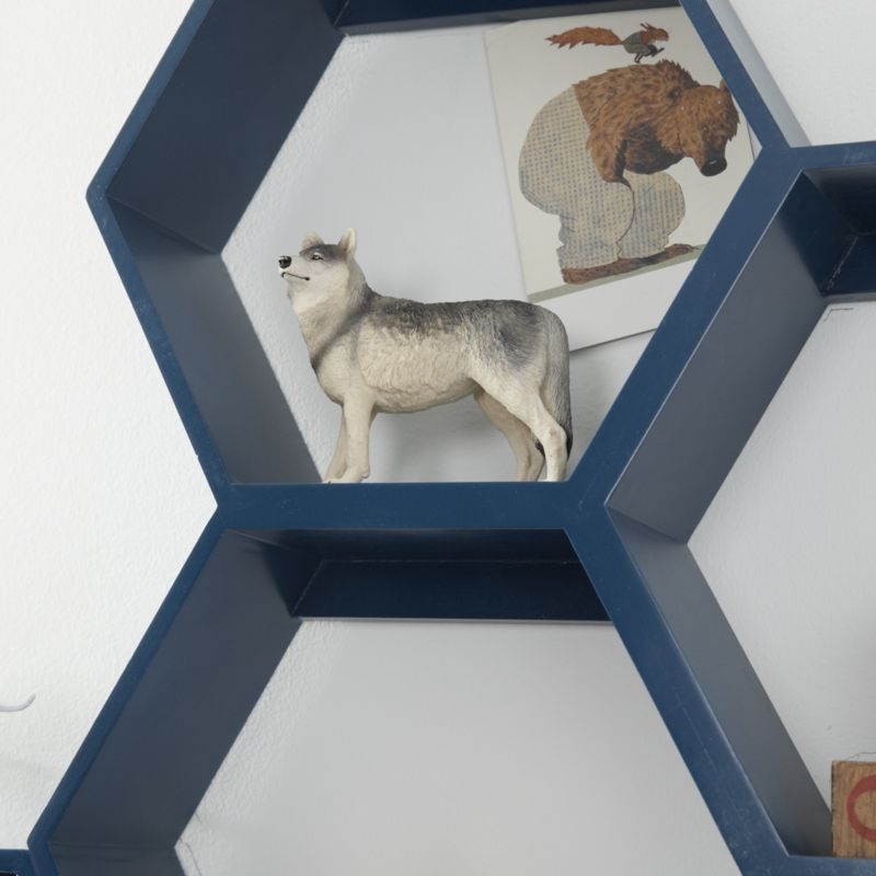 Honeycomb Blue Hexagon Shelf - Image 3