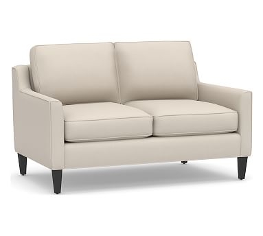 Beverly Upholstered Loveseat 56", Polyester Wrapped Cushions, Performance Brushed Basketweave Oatmeal - Image 2