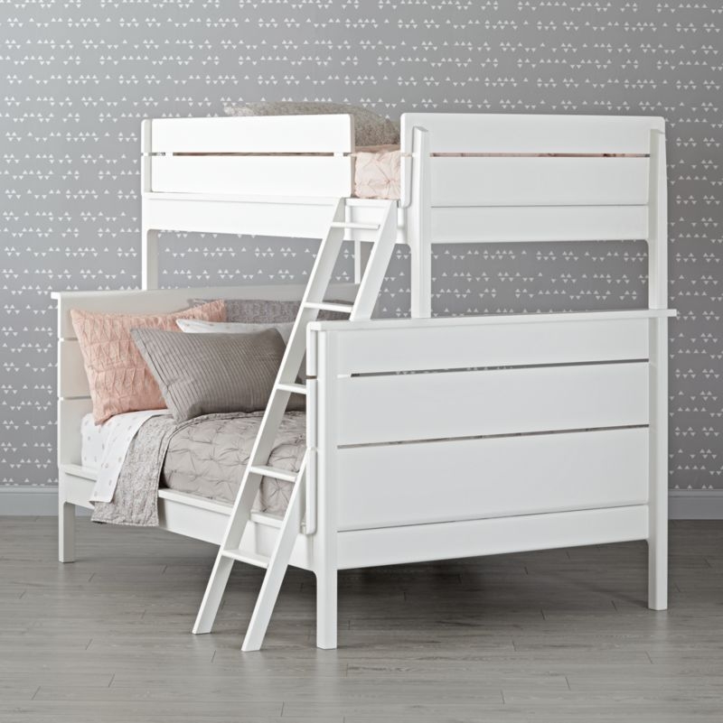 Wrightwood White Twin-Over-Full Bunk Bed - Image 1
