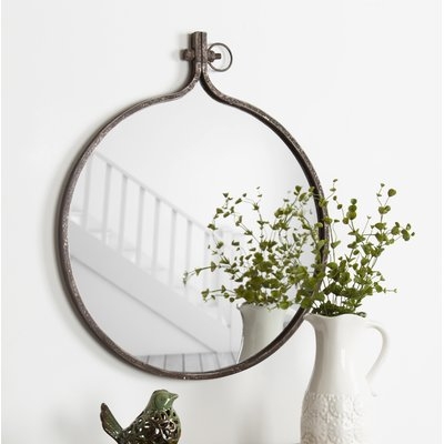 Kinley Round Metal Framed Wall Mirror - Image 1