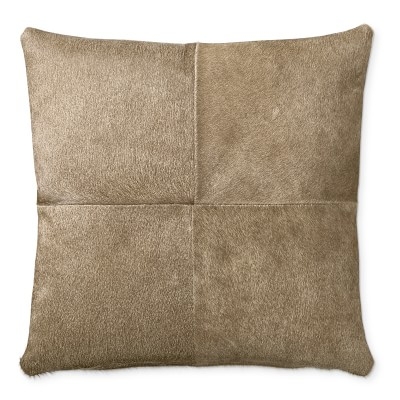 Solid Hide Pillow Cover, 20" X 20", Brown - Image 0