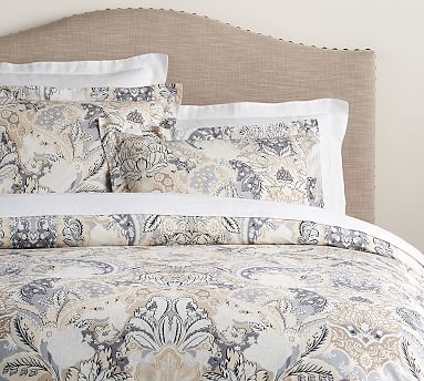 Celeste Damask Percale Duvet Cover, Twin/Twin XL - Image 0