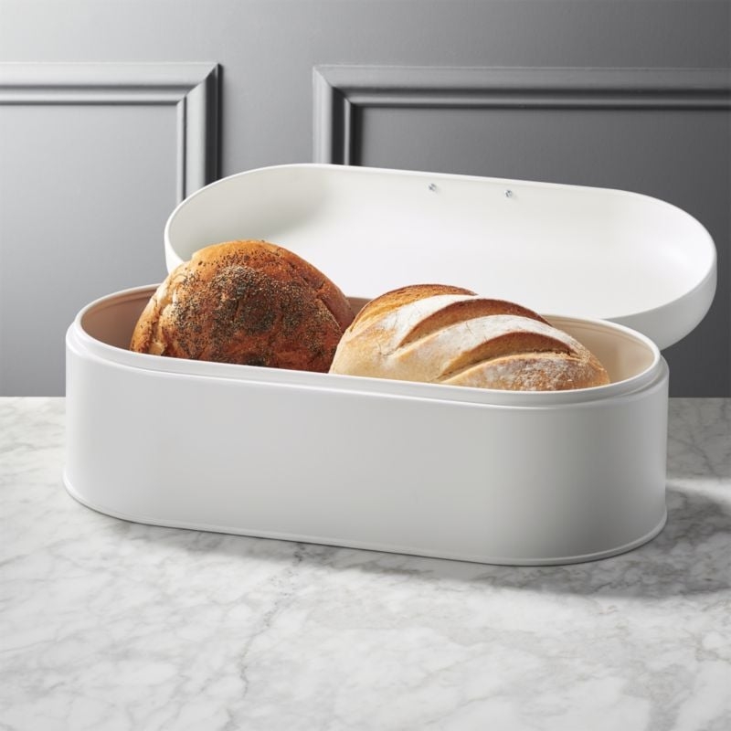Matte White Bread Box - Image 1