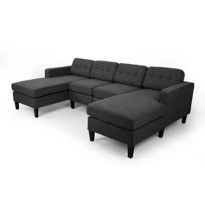 Shakti Contemporary Fabric Chaise Sectional - Image 0