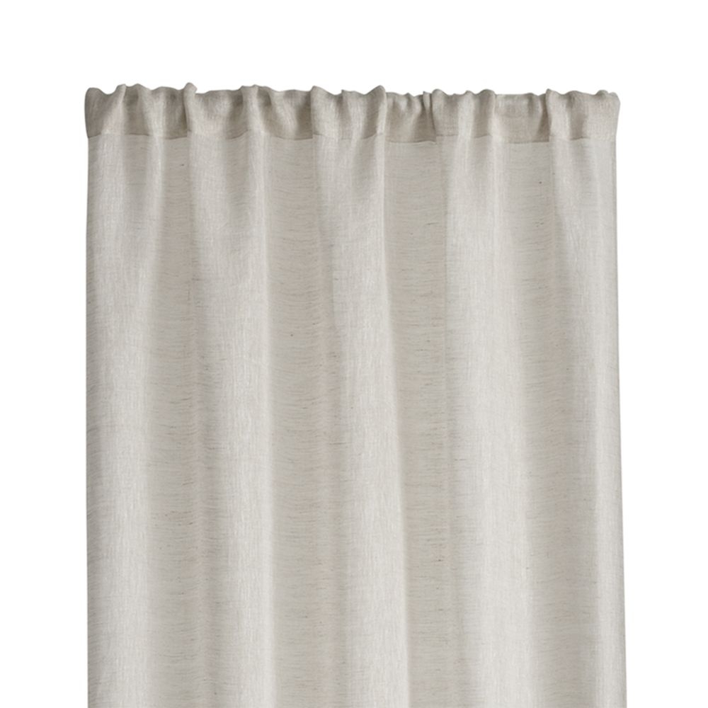 Linen Sheer 52"x120" Natural Curtain Panel - Image 1