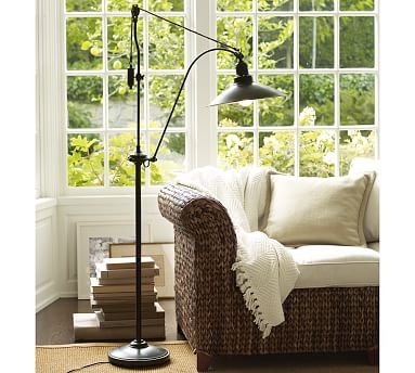 Glendale Pulley Task Floor Lamp, Bronze Finish - Image 0