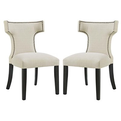 Curve Upholstered Dining Chair - Set of 2 - Image 0