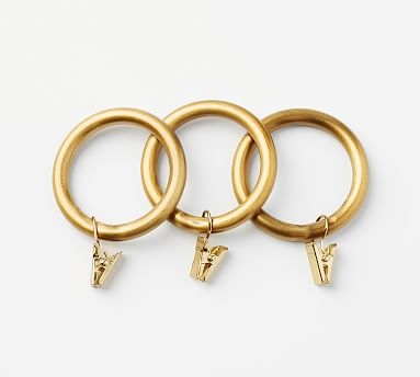 PB Standard Clip Rings, Set of 7, Small, Brass Finish - Image 0