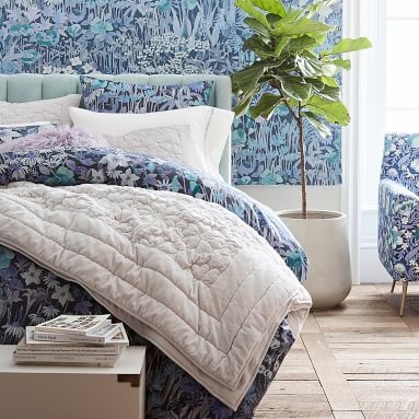 Avalon Channel Stitch Upholstered Bed, King, Lustre Velvet Dusty Blush - Image 3