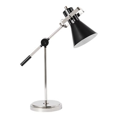 Industrial Task Lamp,Black/Nickel - Image 0