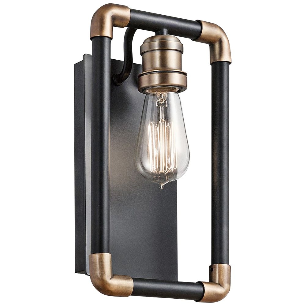 Kichler Imahn 12" High Black Industrial Wall Sconce - Style # 9Y192 - Image 0