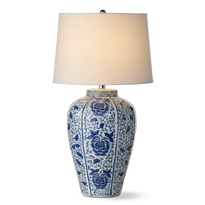Chinoiserie Table Lamp, Rose - Image 1
