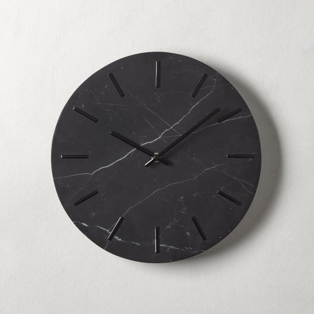 Carlo Black Marble Wall Clock - Image 0