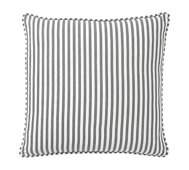 Catalina Stripe Pillow Cover, 18", Gray - Image 0