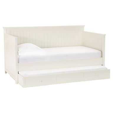 Beadboard Daybed & Trundle, Twin, Simply White - Image 0