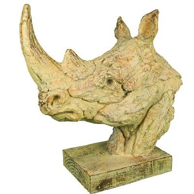 Simmerman Polyresin Rhino Head Bust - Image 0