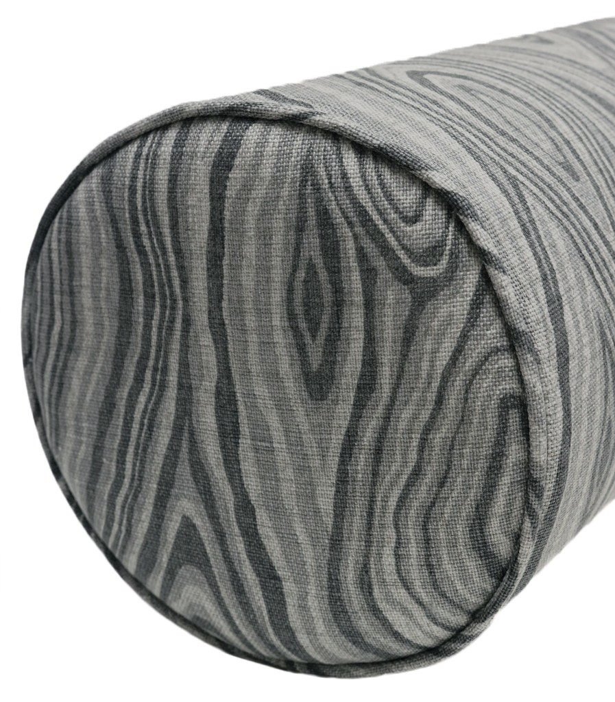 THE BOLSTER :: AGATE LINEN PRINT // GRAPHITE - QUEEN // 9" X 36" - Image 2