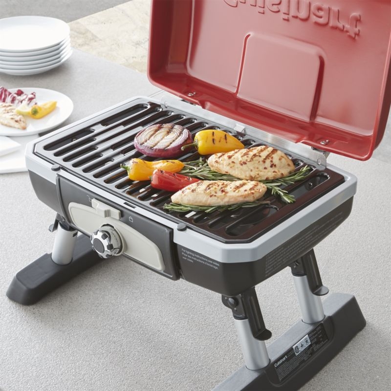 Cuisinart ® Petite Red Portable Outdoor Propane Gas Grill - Image 1