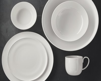 Bone China Dinner Plates, Set of 4 - Image 1