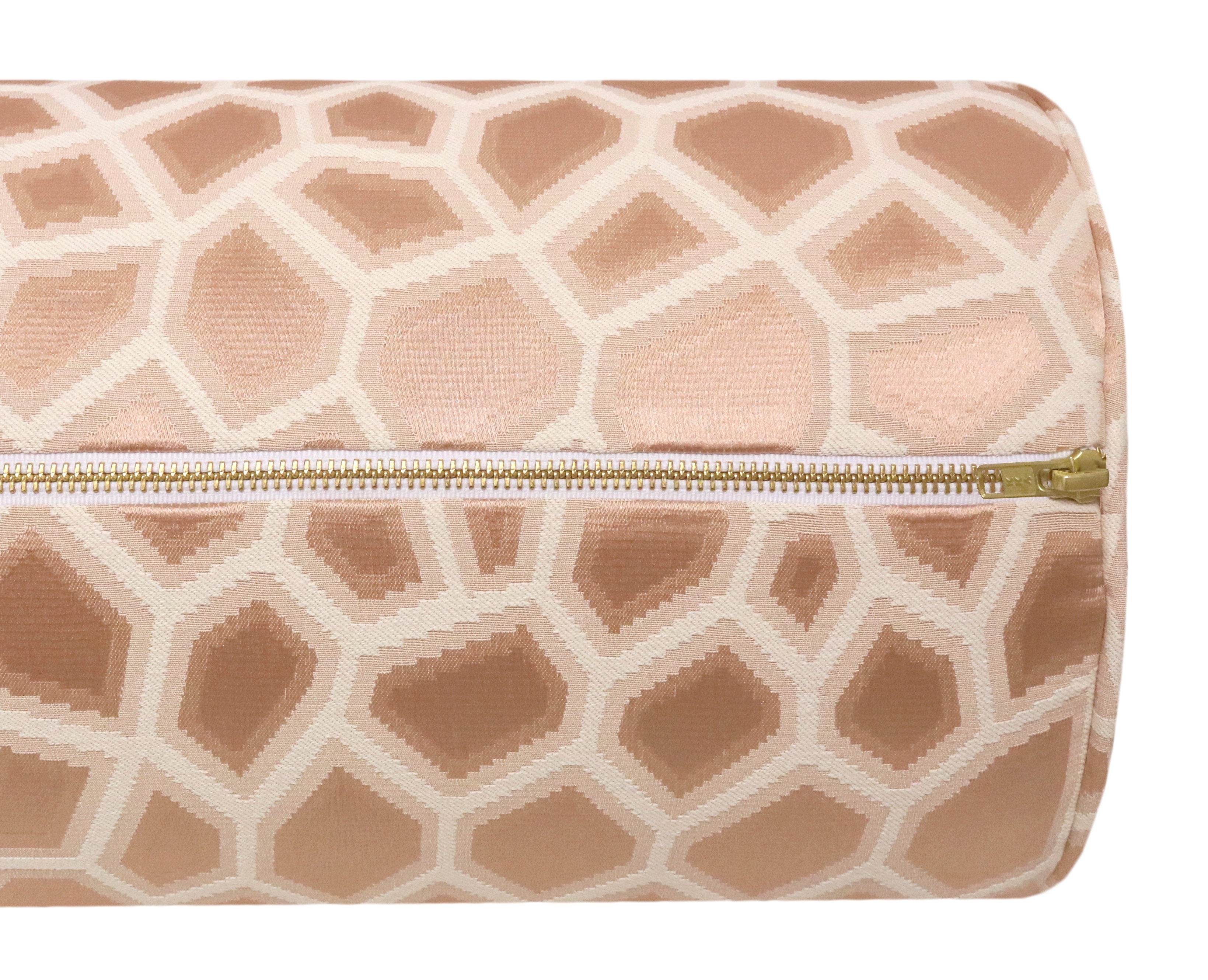 THE BOLSTER :: FAUX SILK SAFARI // BLUSH - QUEEN // 9" X 36" - Image 3