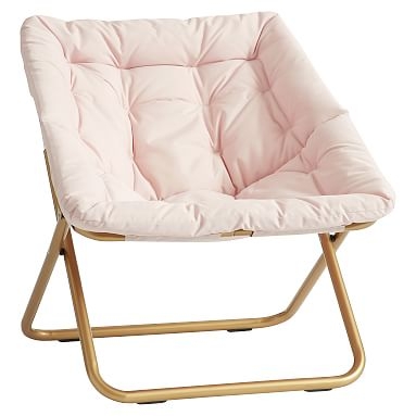 Solid Blush Hang-A-Round Square Chair - Image 0