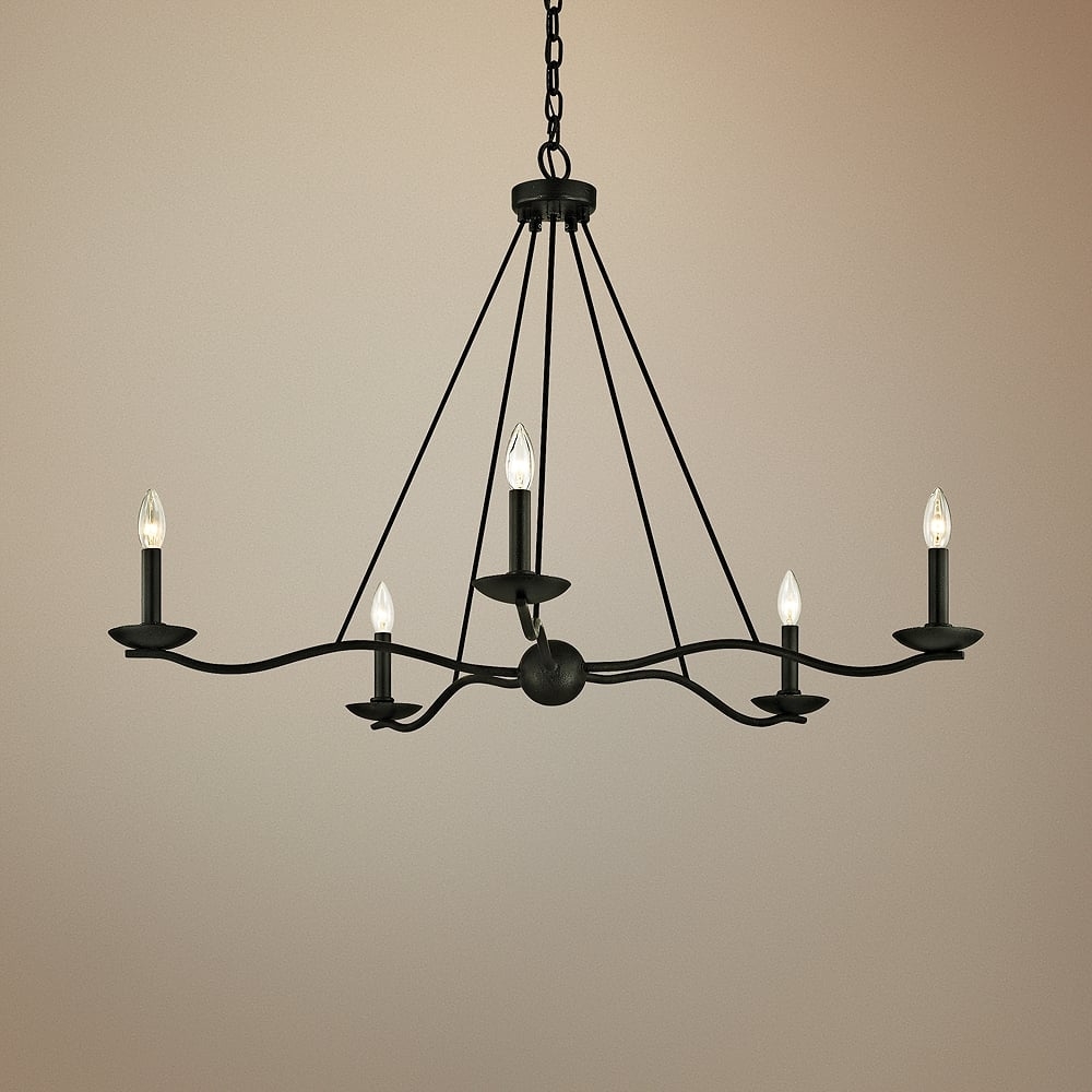 Sawyer 40" Wide Forged Iron 5-Light Chandelier - Style # 44Y23 - Image 0