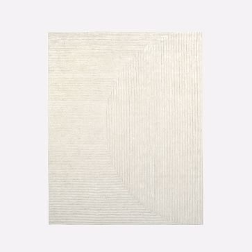 Bower Circle Stripe Rug, Whisper White, 8'x10' - Image 3