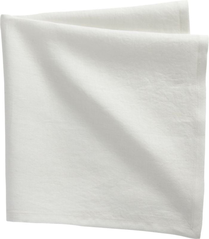Bolt White Linen Napkin Set of 4 - Image 7